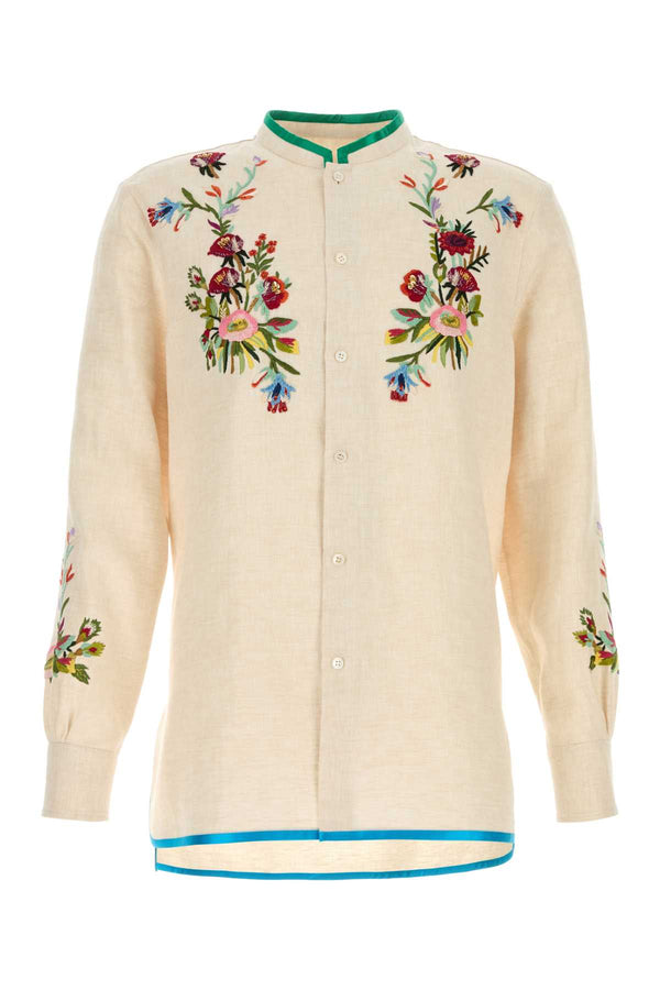 Valentino Garavani 100% Linen shirt in beige