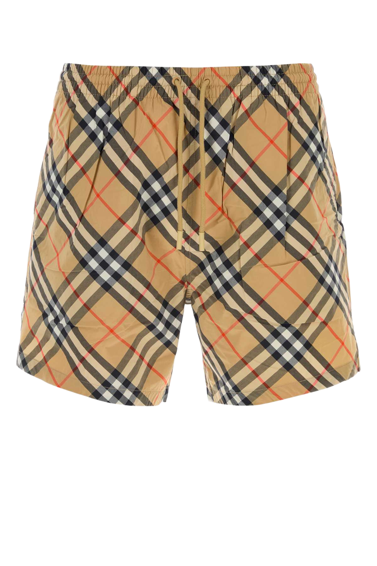 Embroidered Nylon Swimming Shorts Sandipcheck Polyamide (nylon) Costumi Da Bagno