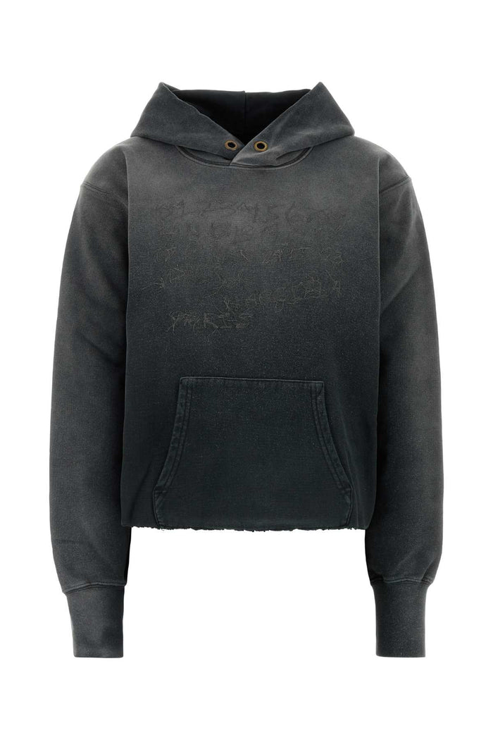 Charcoal Cotton Sweatshirt Washedblack Exterior: Felpe