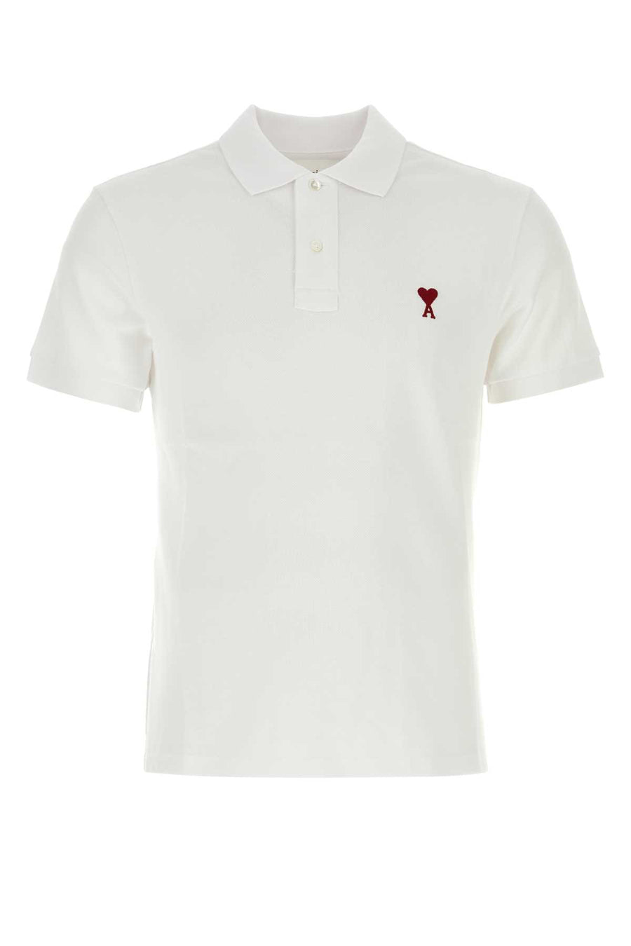 AMI Paris 100% Cotton polo in white