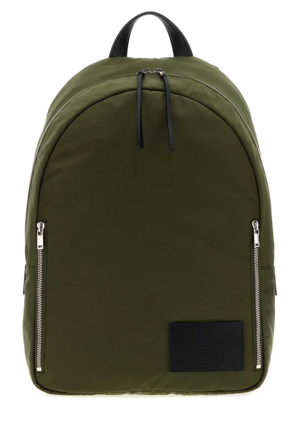 Jil Sander Backpack Exterior: 100% Fabric; Lining: 100% Fabric; Finishing: Silver metal backpack in green