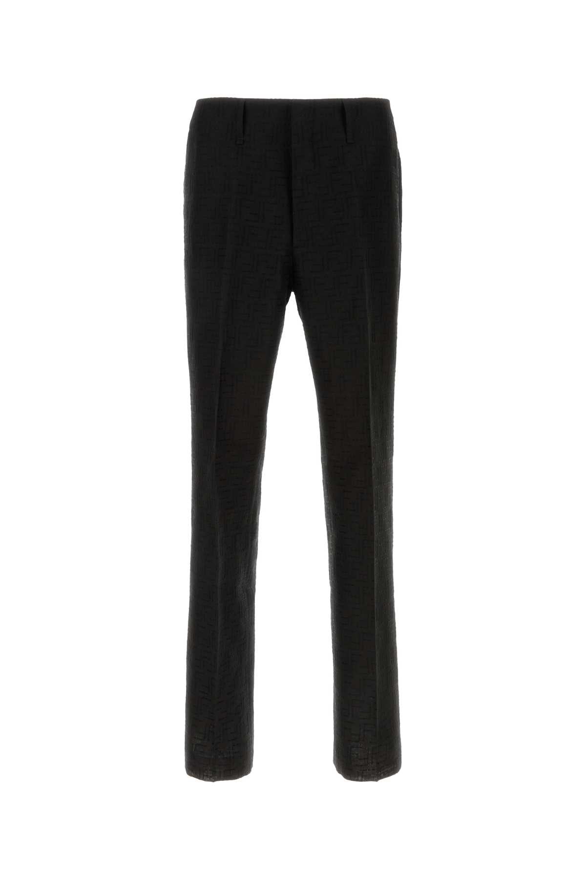 Black Linen Blend Pant Nero Exterior: Cotton Pantaloni