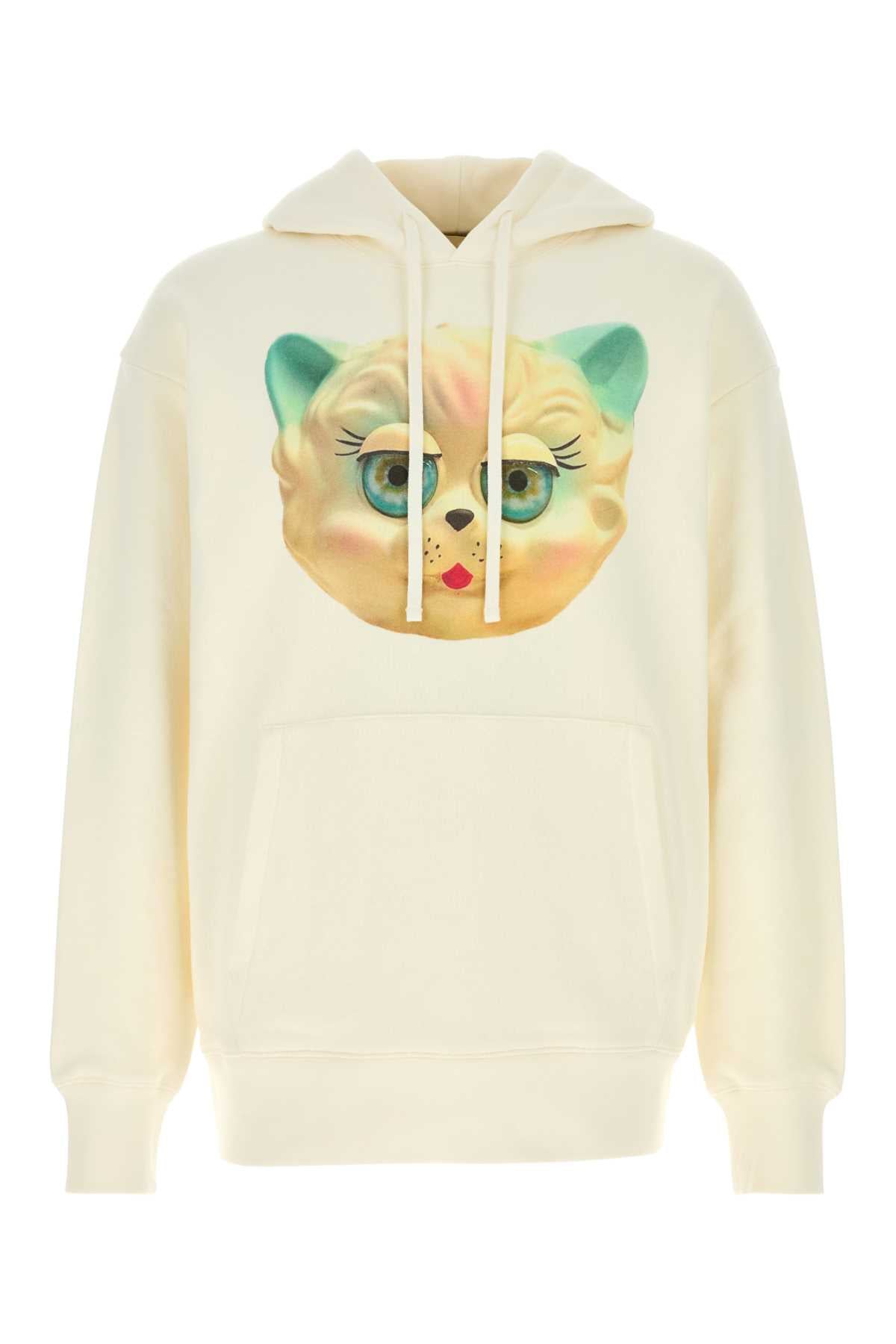 Ivory Cotton Sweatshirt Avorio Felpe