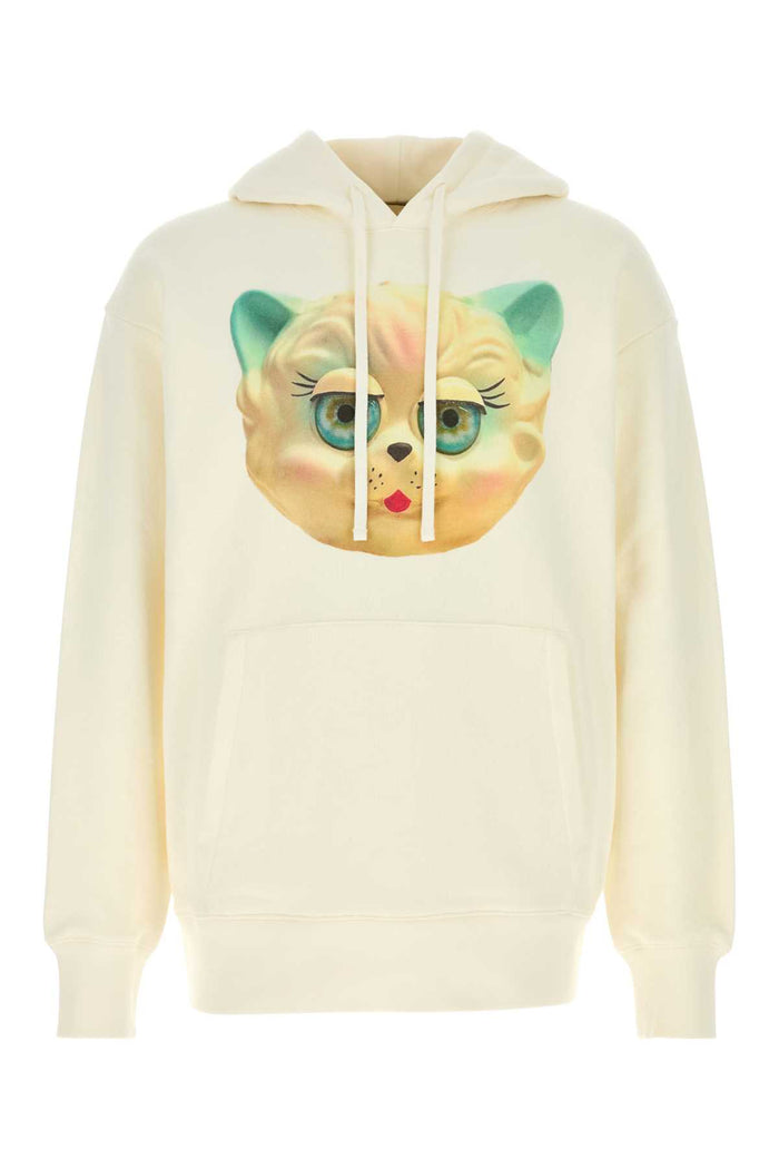Ivory Cotton Sweatshirt Avorio Felpe