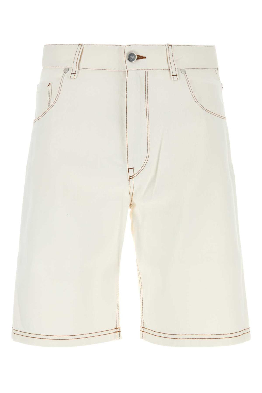Fendi Fendi 100% Cotton bermuda shorts in white