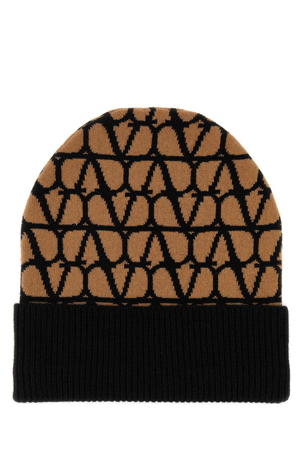 Valentino Garavani CUFFIA 100% Cashmere beanie in beige
