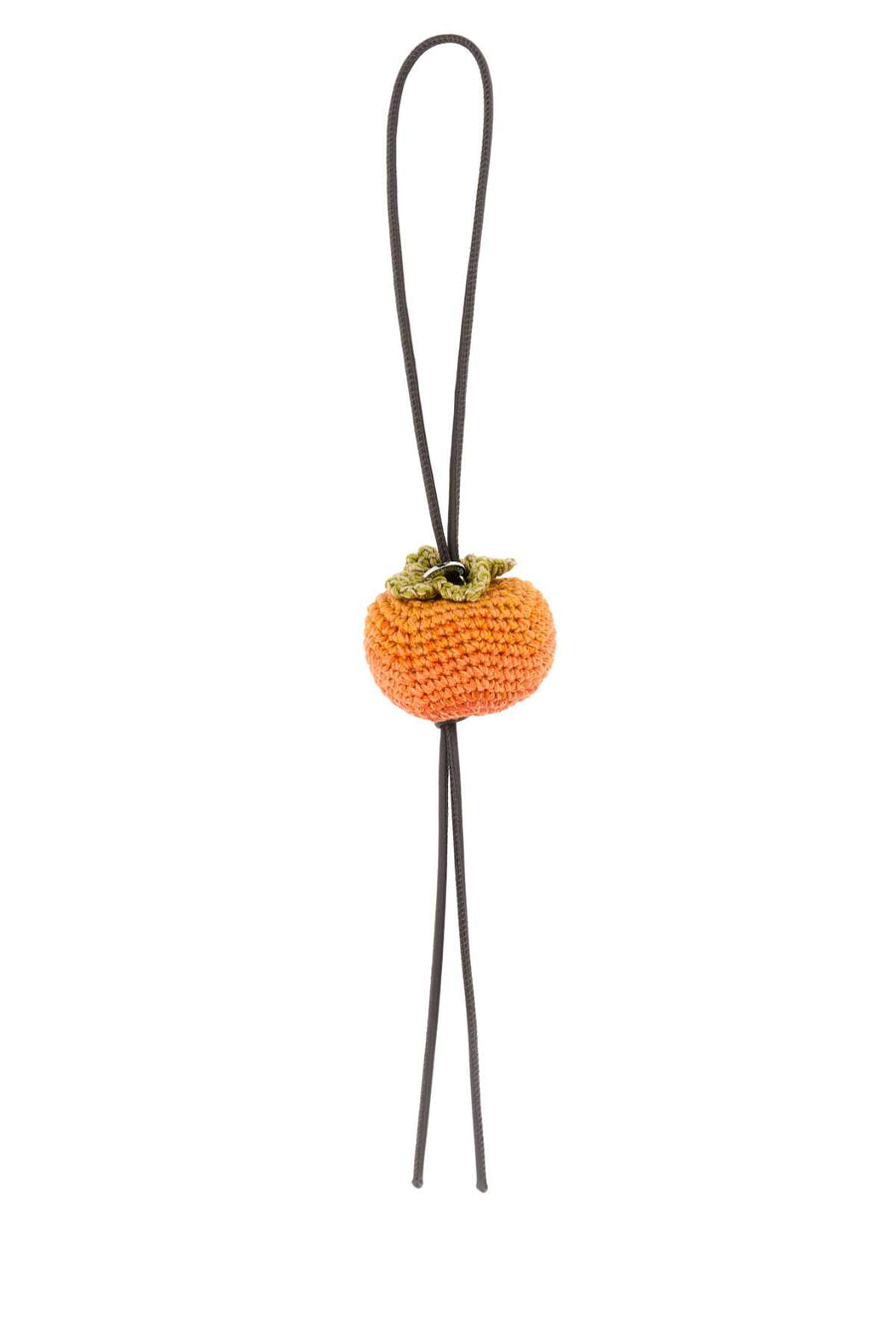 Orange Crochet Persimmon Charm Orangegreen Portachiavi
