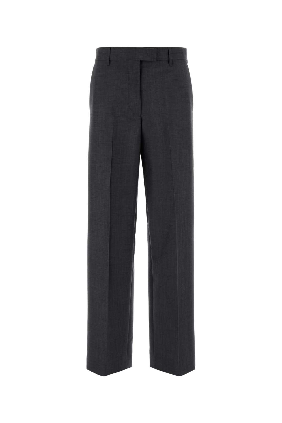 Charcoal Mohair Blend Pant Antracite Exterior: Virgin Wool Pantaloni
