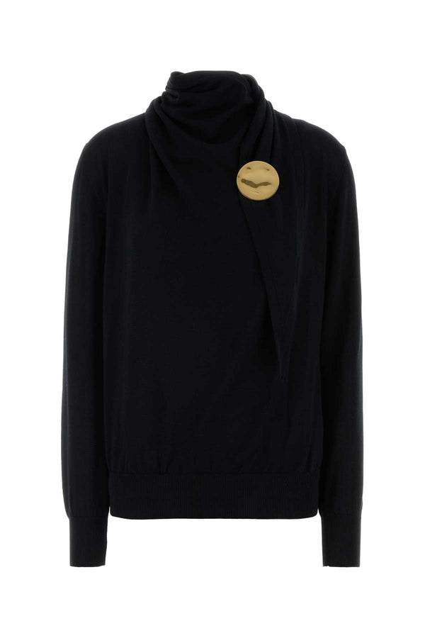 Jil Sander Jumper 100% Lana Vergine sweater in black