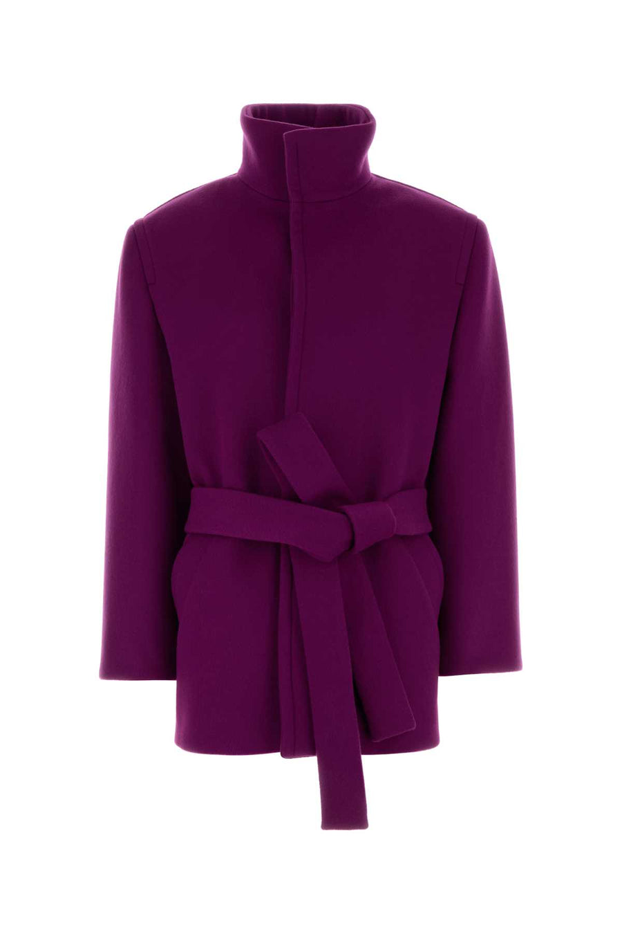 Saint Laurent Version Exterior: 100% Wool coat in purple