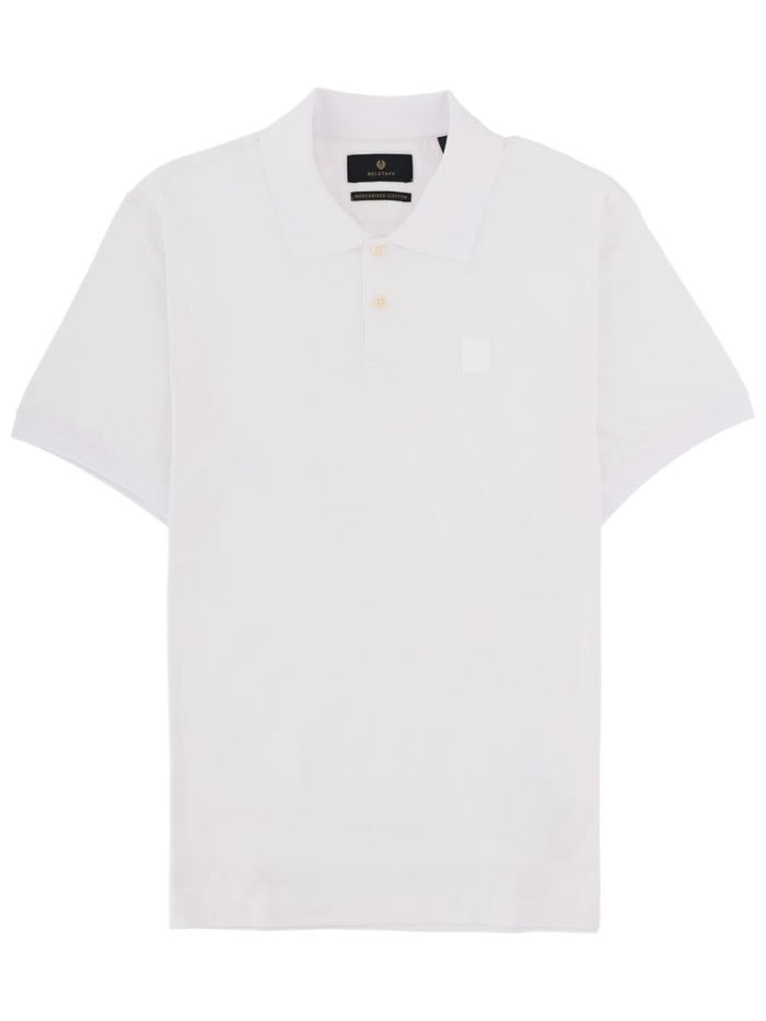 Polo Steel Con Patch Logo White Mercerised Cotton Shirts