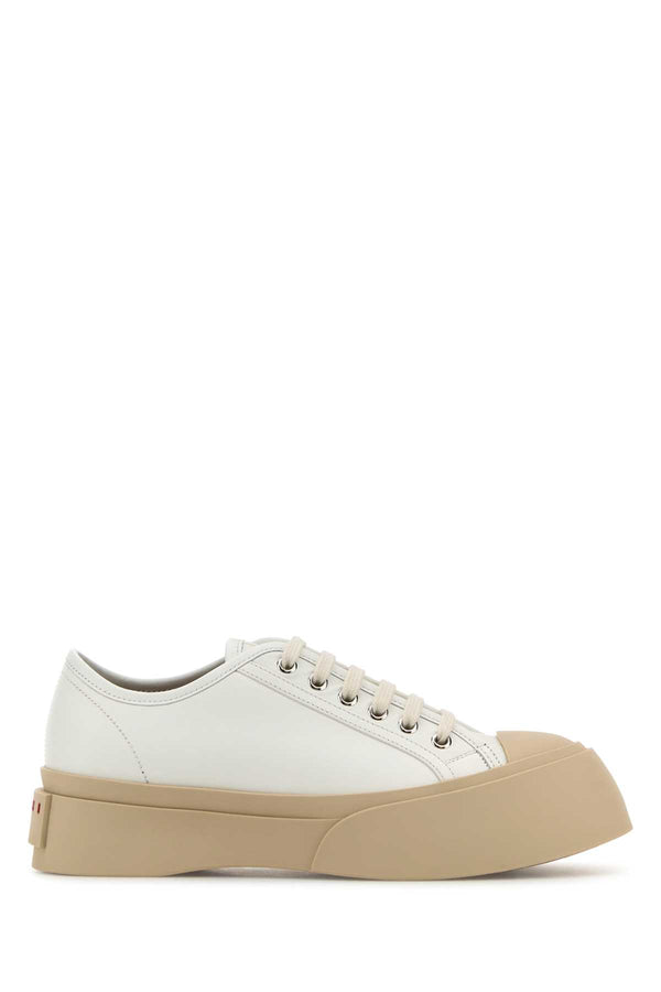 Marni Exterior: 100% Calf leather sneakers in white