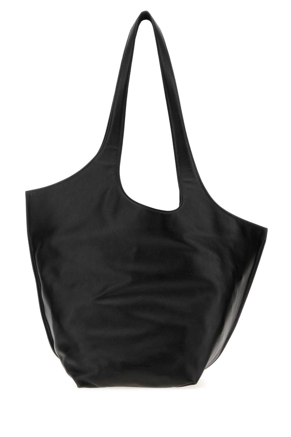 Black Leather Large La Scoop Shoulder Bag Borse A Mano