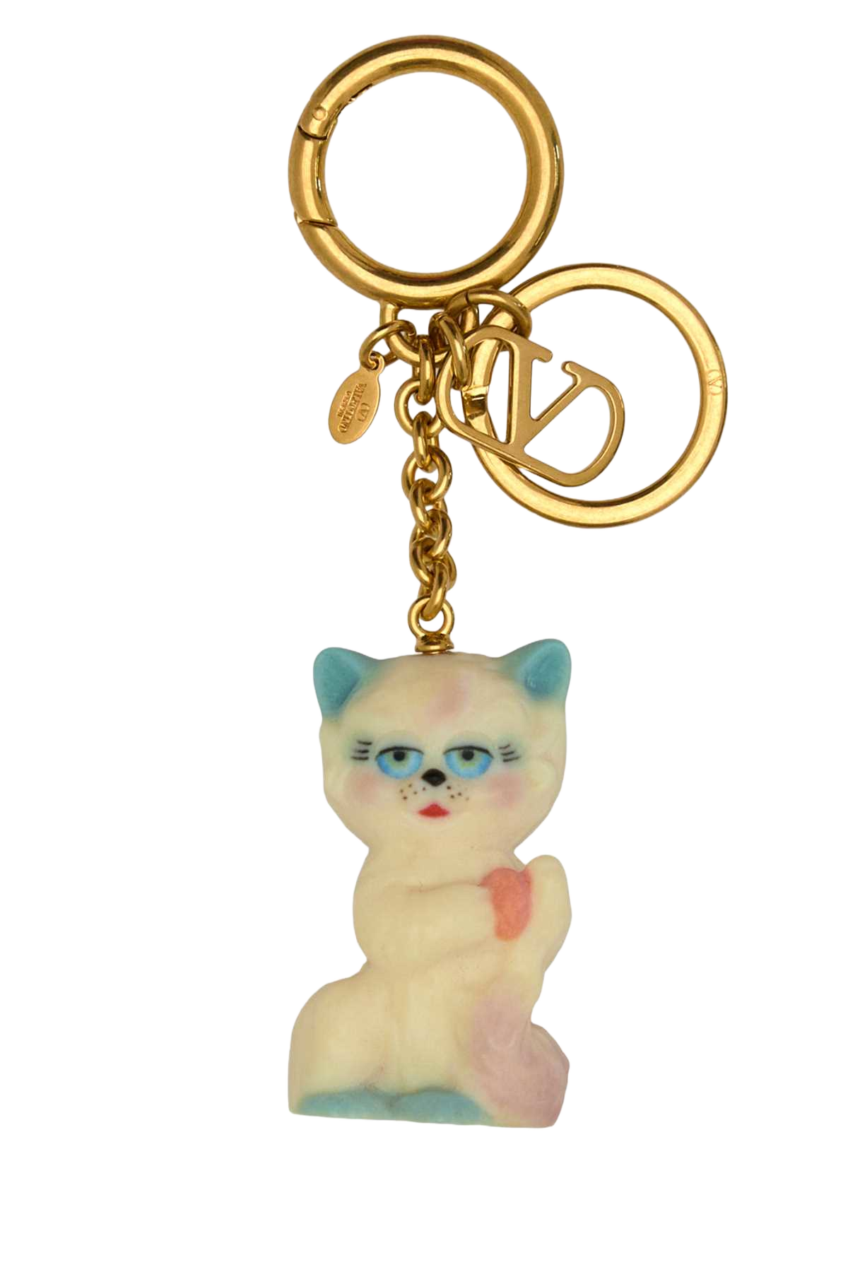 Multicolor Metal And Nylon Le Chat De La Maison Keyring Antiquebrassmulticolor Plastic Materials Portachiavi