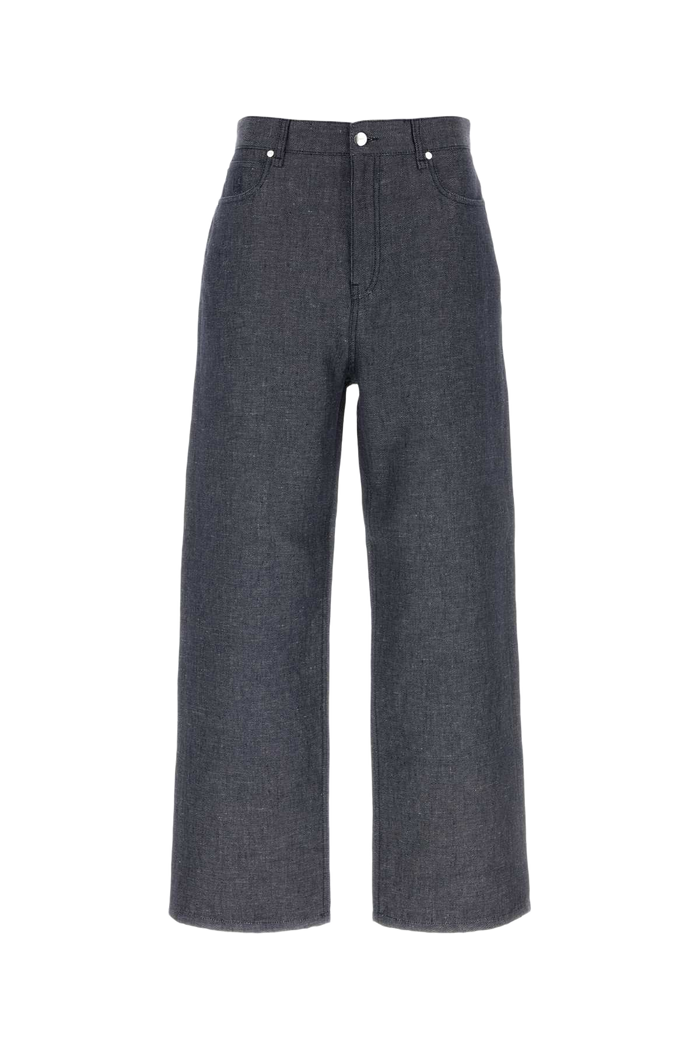 Denim Jeans Dark Blu Exterior: Linen Cotton Silk