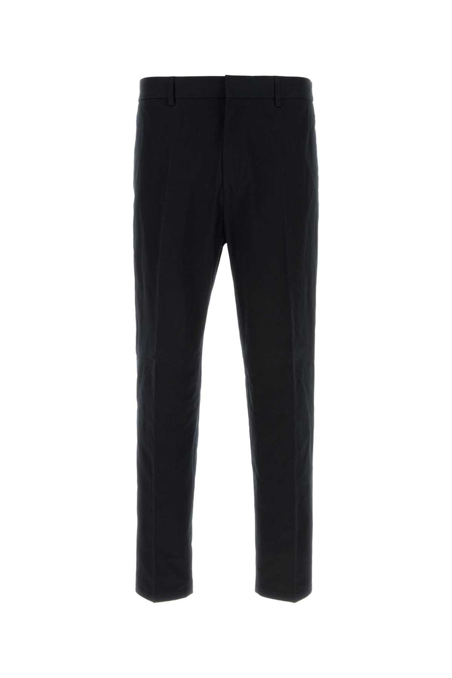 Jil Sander 100% Cotton trousers in black