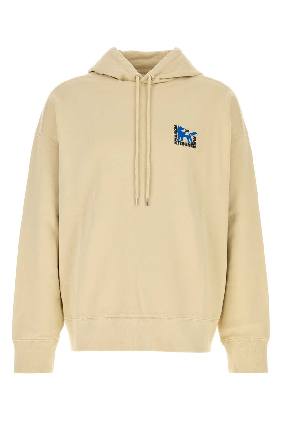 Maison Kitsune Oversize 100% Cotton hoodie in beige