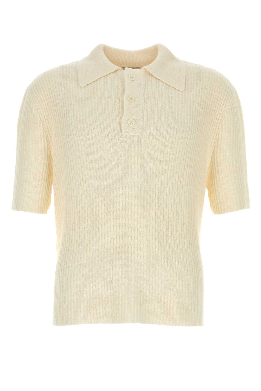 Le Kasha Polo 100% Organic linen polo shirt in cream