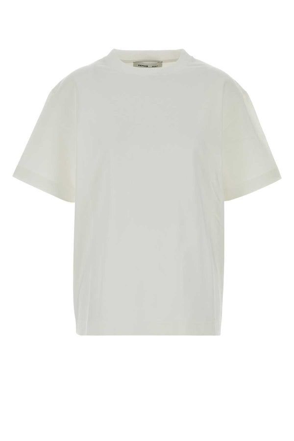 Carven 100% Cotton t-shirt in beige