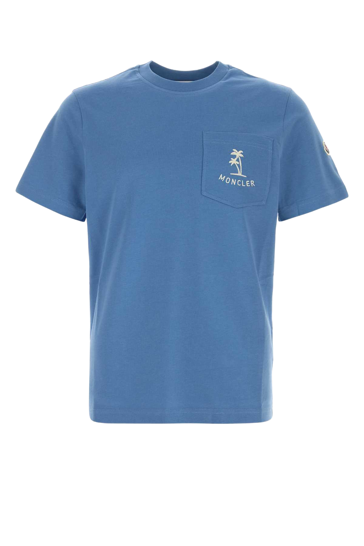 Cerulean Blue Cotton T-Shirt 714 Exterior