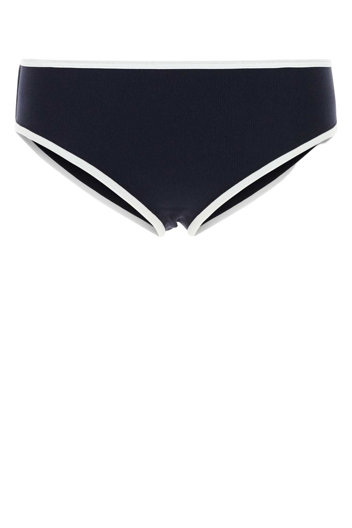 Midnight Blue Stretch Nylon Bikini Bottom Blubianco Intimo