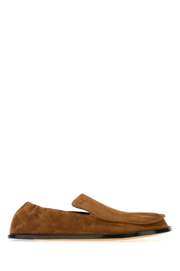Camel Suede Flex Loafers Chocolate Mocassini