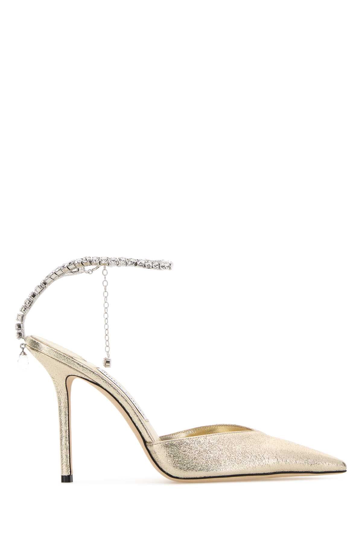 Gold Fabric Saeda 100 Pumps Platinumcrystal Scarpe Con Tacco