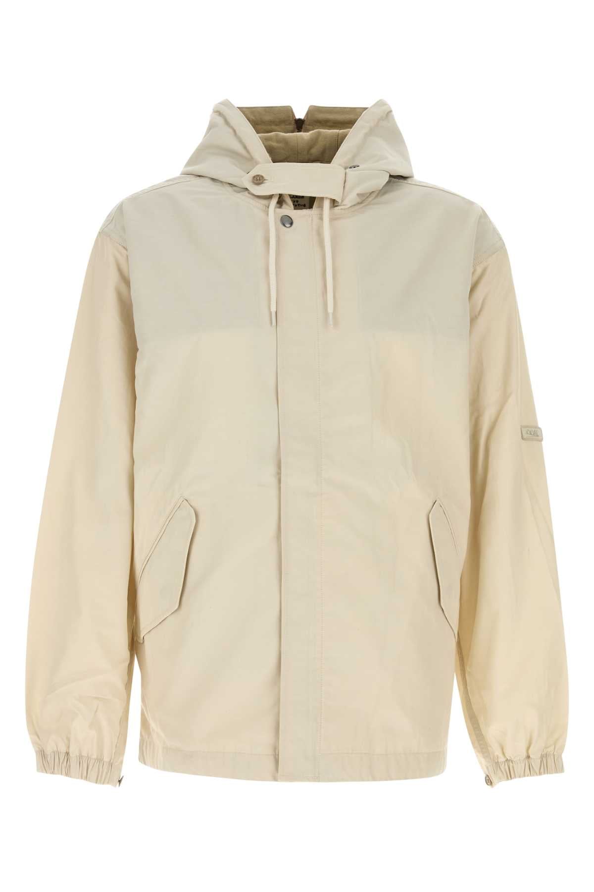 Ivory Nylon Jacket Lightbeige Exterior: Giubbini