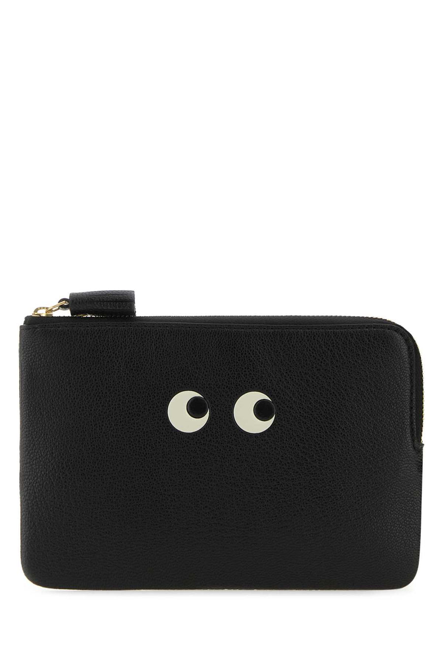 Anya Hindmarch Pocket 100% Goatskin clutch in black