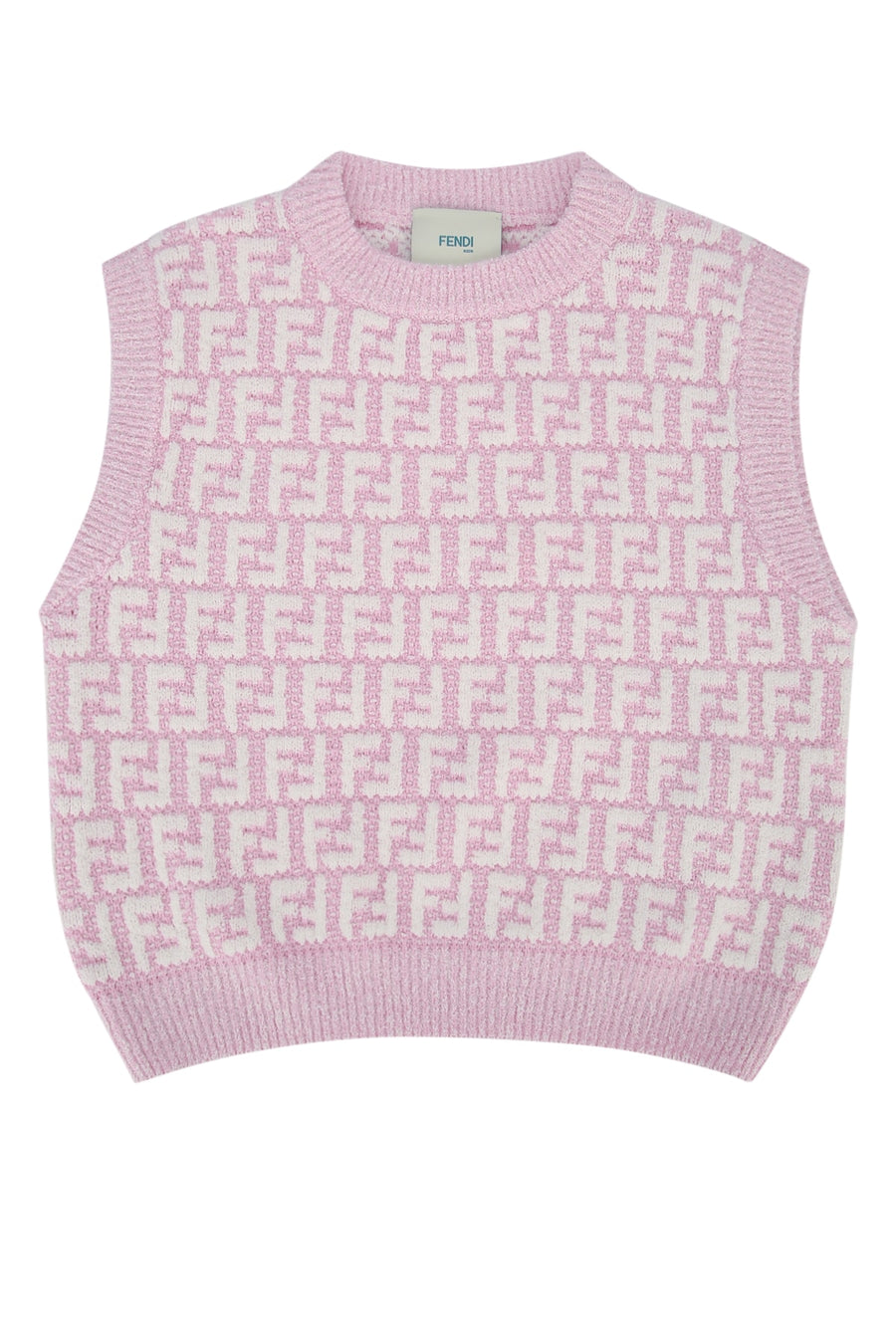 Fendi Kids Viscose 65% Cotton sweater in pink
