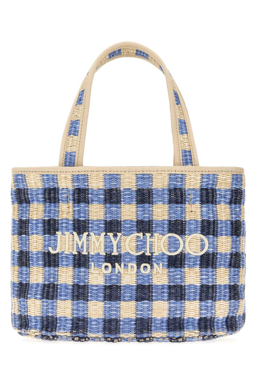 Jimmy Choo 100% Raffia; Platinum finishing mini bag in multicolor
