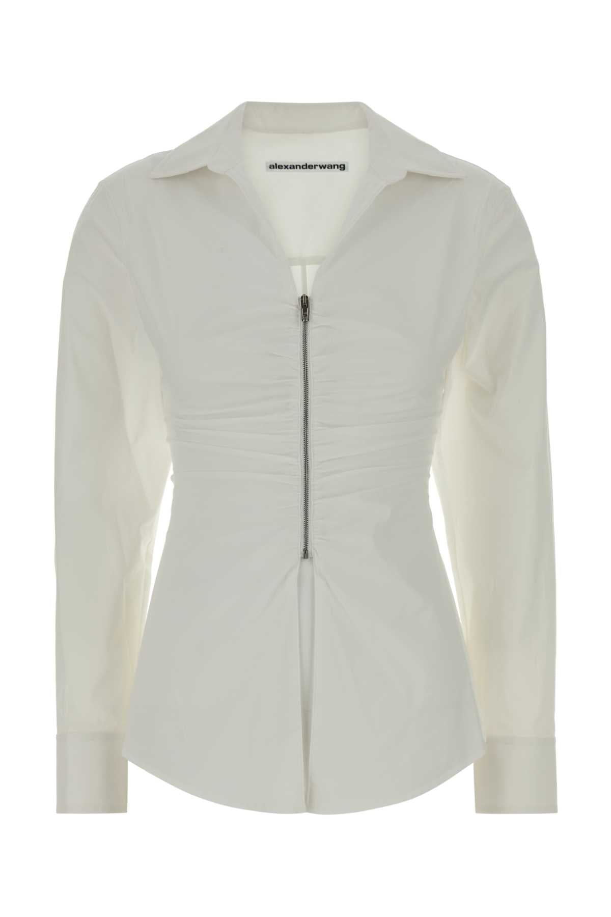 White Exterior: Cotton Elastane Camicie
