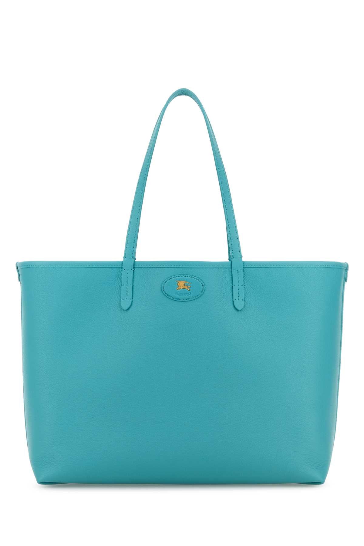 Turquoise Leather Reversibile Bag Armourblue Borse A Mano