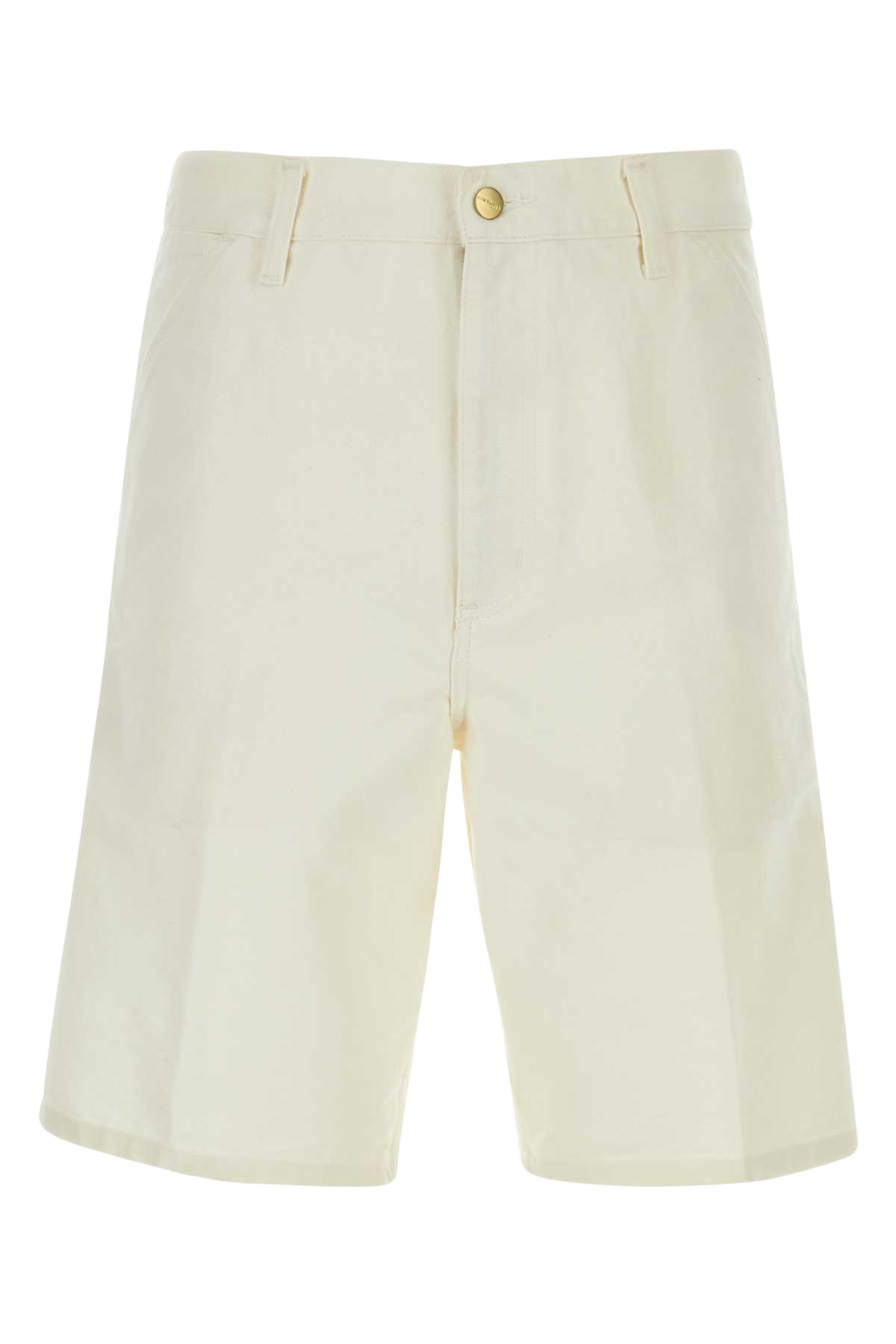 White Cotton Single Knee Short Wax Exterior
