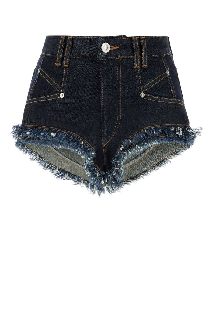Blue Denim Eneidala Shorts Dark Midnight