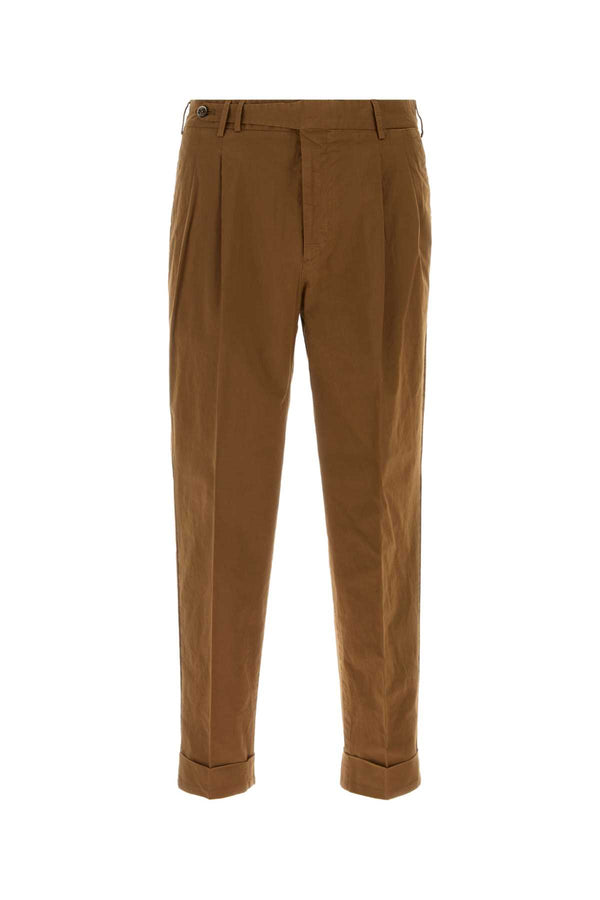 Pt Torino 98% Cotton trousers in brown