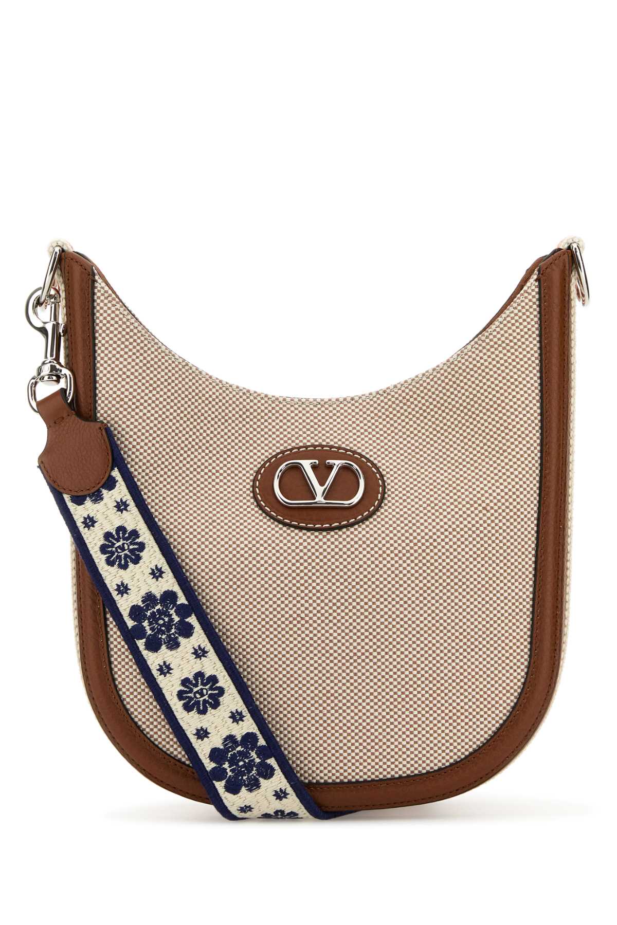 Top-Tone Canvas Vlogo Signature Shoulder Bag Nattobaccoselbiatdimoroivorynavy Borse A Tracolla
