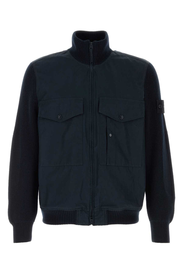 Stone Island 100% Cotton jacket in navy