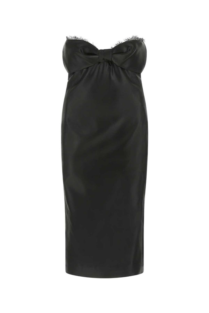 Black Satin Dress 1000 Exterior: Acetate Wool Silk Abiti