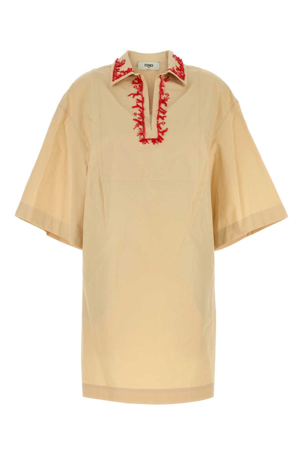 Fendi Compact 100% Cotton dress in yellow