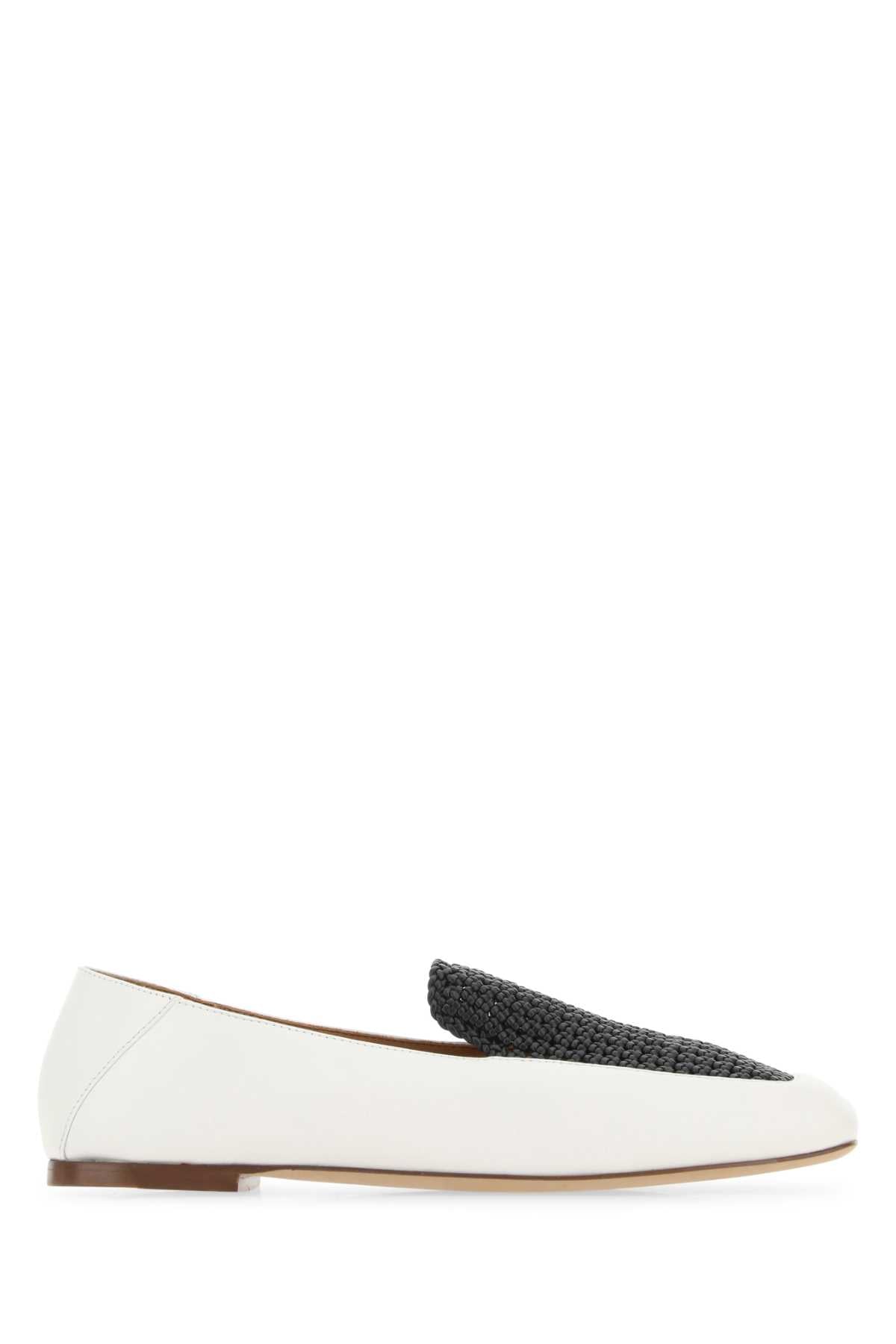 Two-Tone Leather Olene Loafers 90k Mocassini