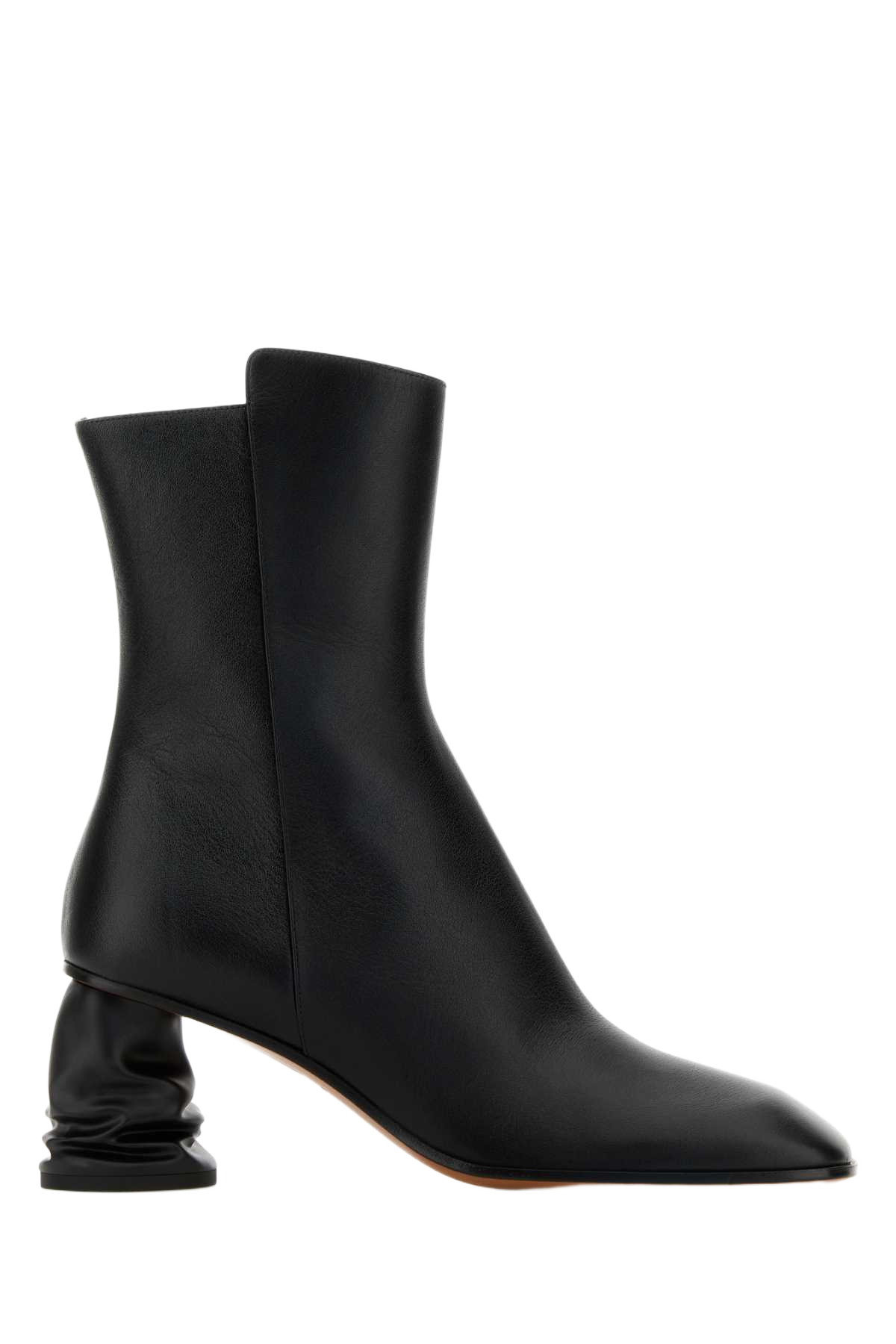 Black Leather Ankle Boots Stivali