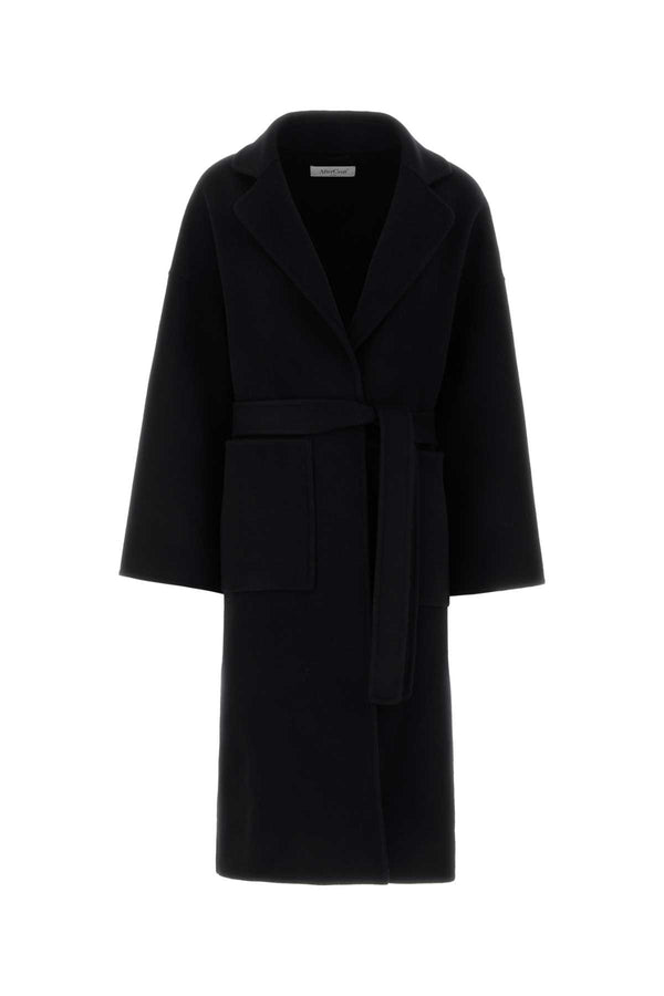 Aftercoat 90% Wool 10% Cashmere coat in black