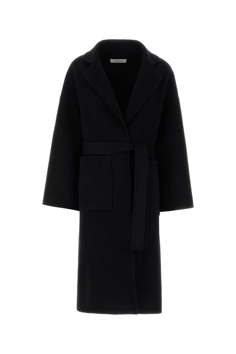 Aftercoat 90% Wool 10% Cashmere coat in black