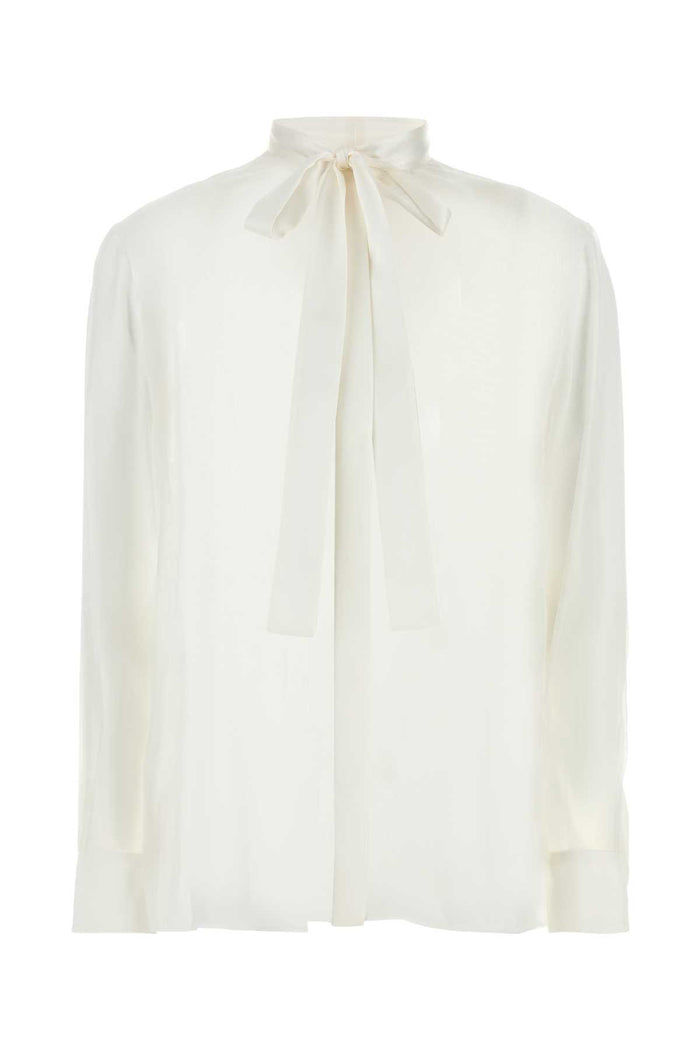 White Silk Shirt Biancoottico Exterior: Camicie