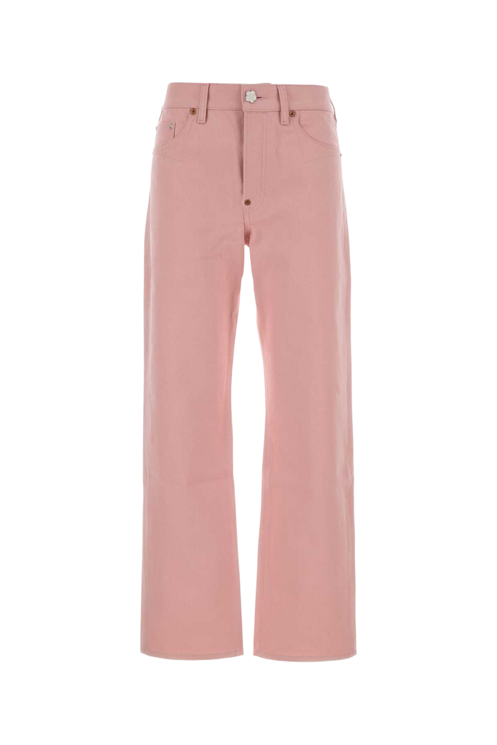 Pink Denim Jeans Flamingopink Exterior: Cotton
