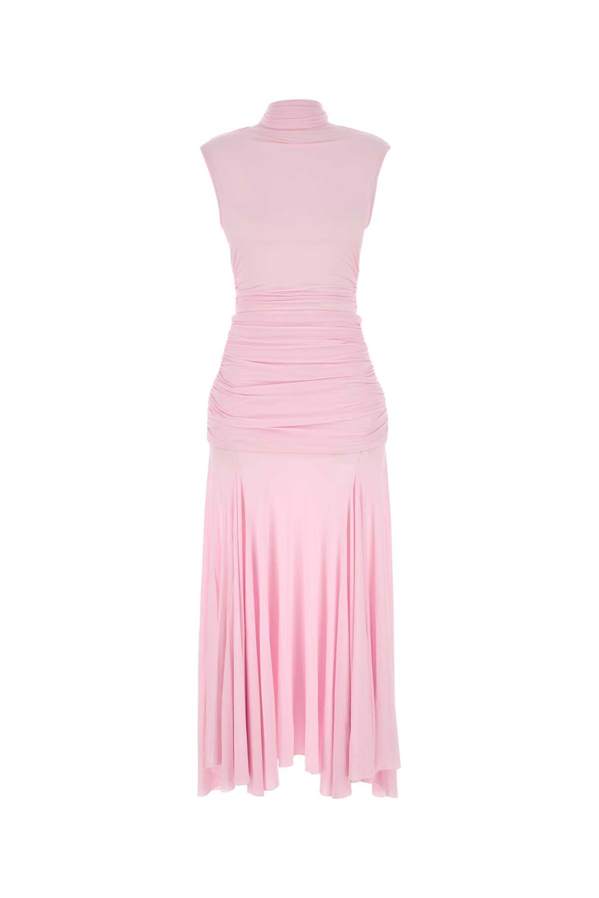 Pink Stretch Cupro Dress Abiti