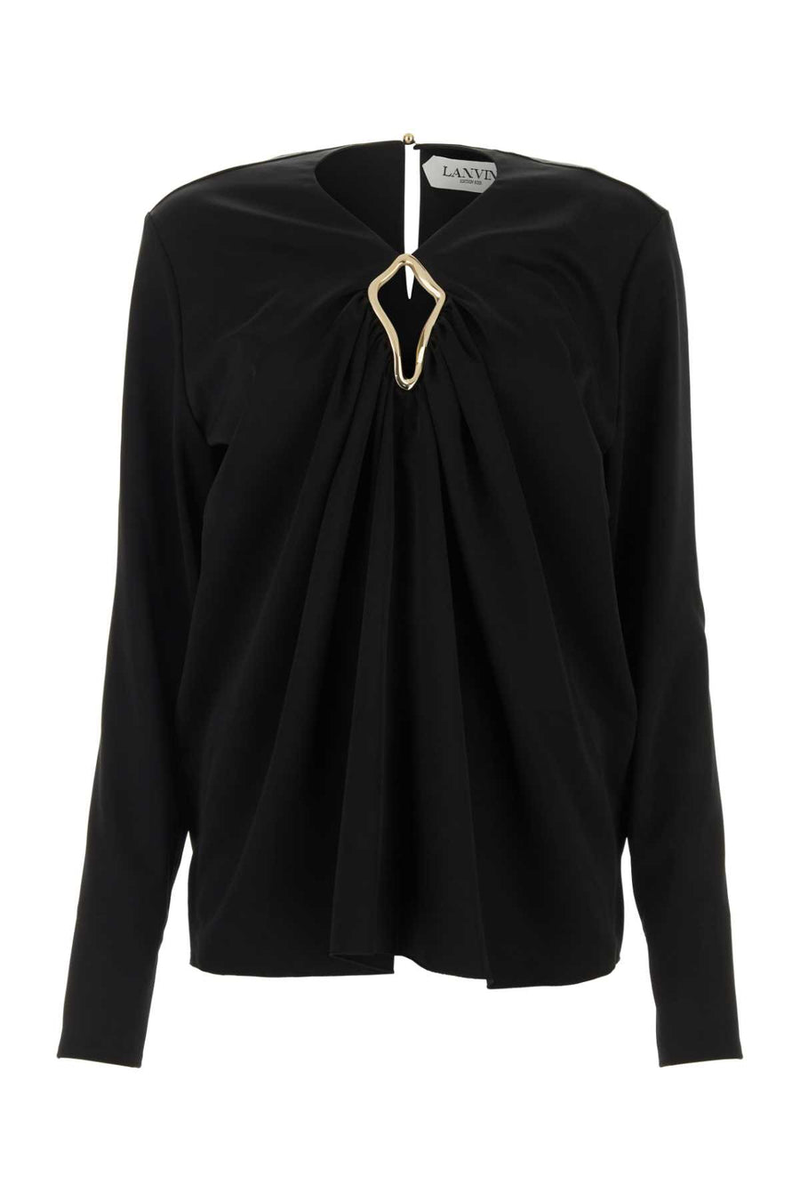 Lanvin 63% Triacetate blouse in black