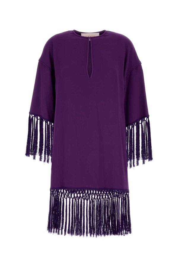 Valentino Garavani Solid 100% Silk dress in purple