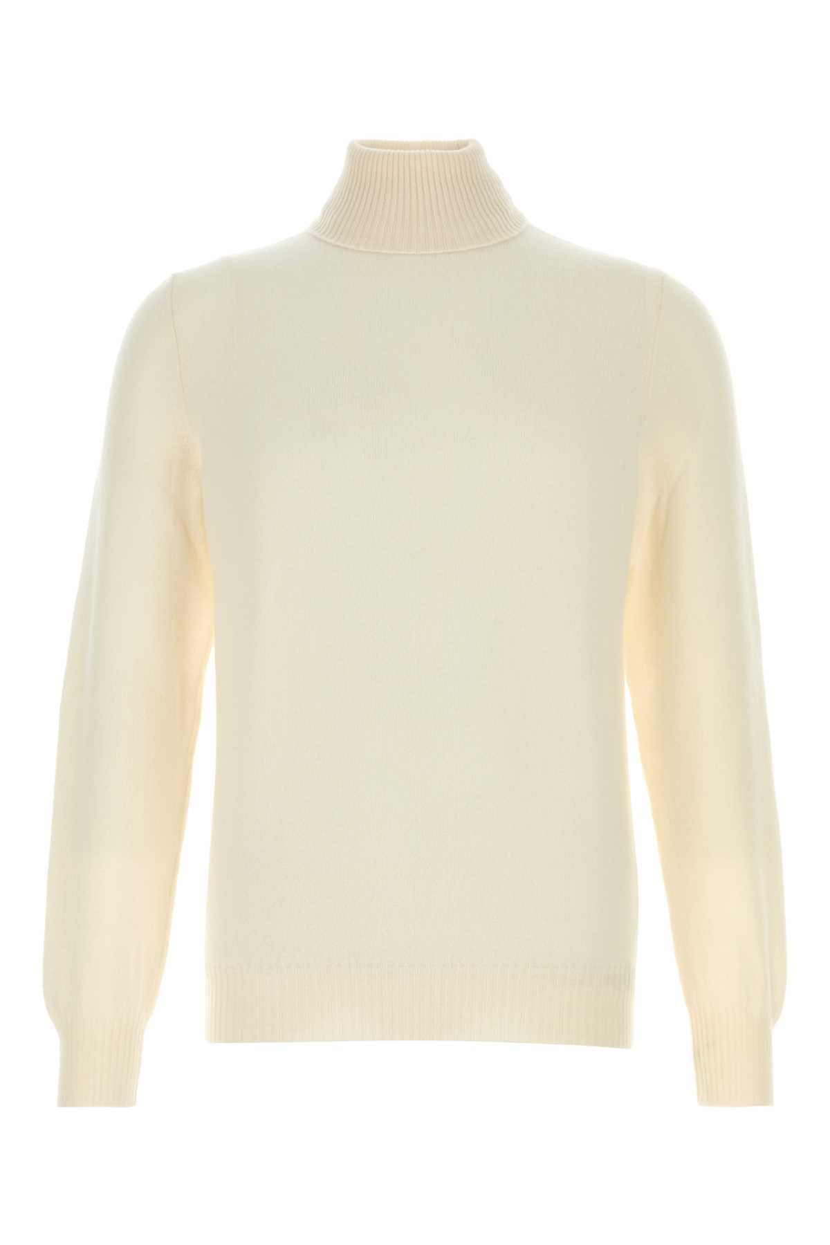 Ivory Cashmere Sweater Ice Exterior: Maglieria